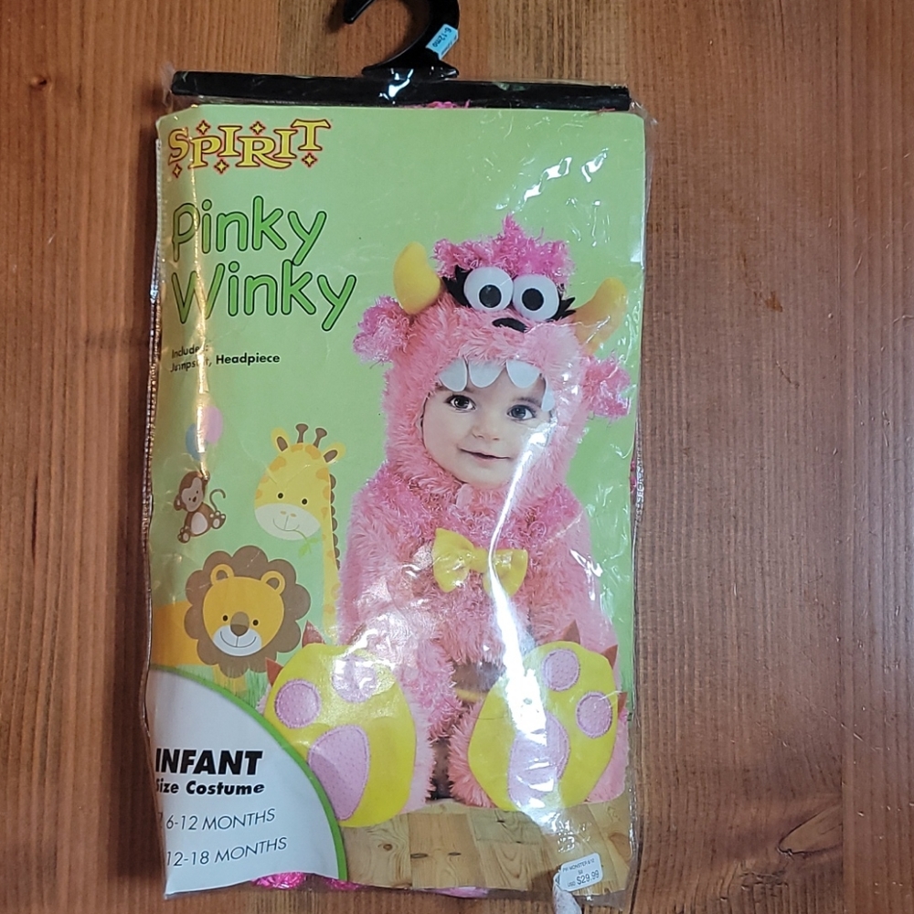 Pink Monster Baby Costume 6-12 Months